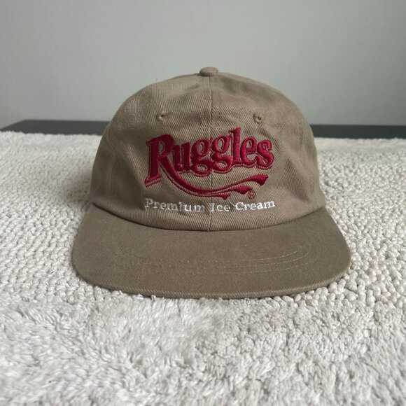 HEADSHOT VINTAGE RUGGLES PREMIUM ICE CREAM STRAP BACK DAD HAT ADULT OSFA CAP - Picture 1 of 7
